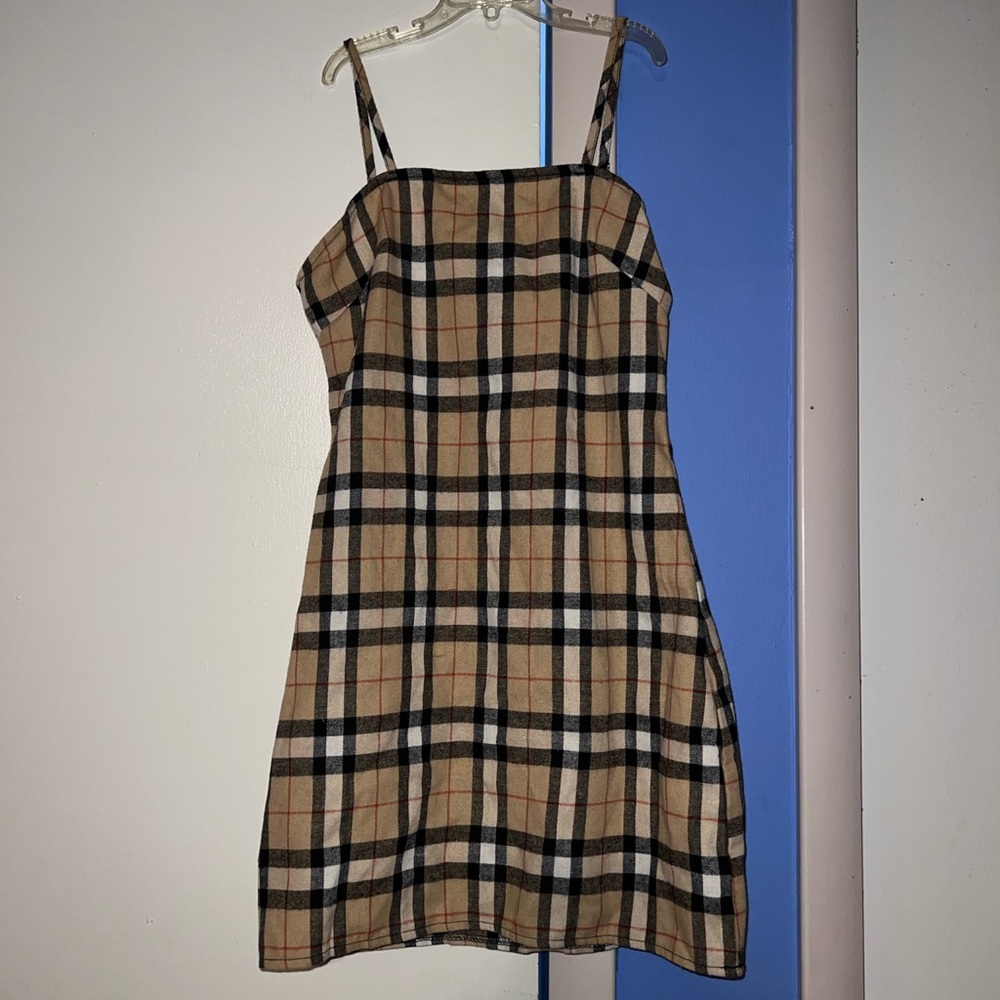 Plaid mini dress